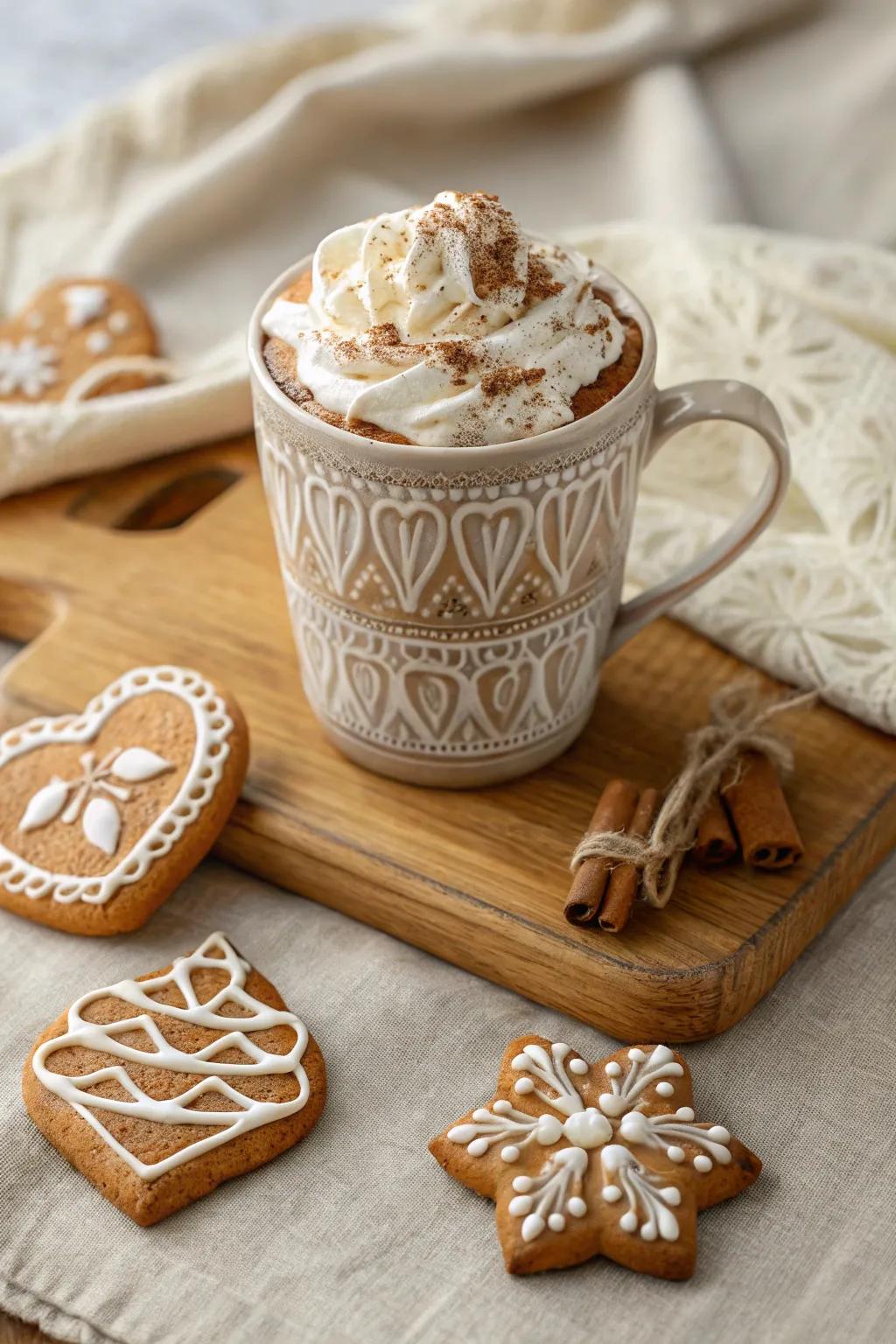 Indulge in the cozy charm of a Gingerbread Cocoa Combo – a perfect winter treat!