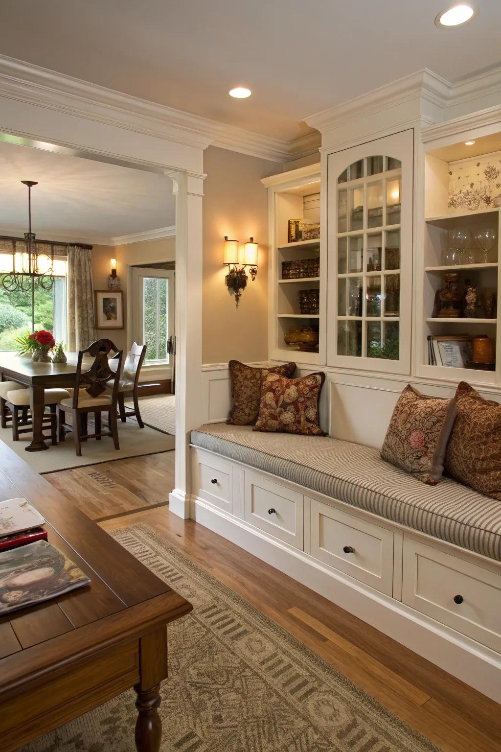 Built-in features provide both division and utility.