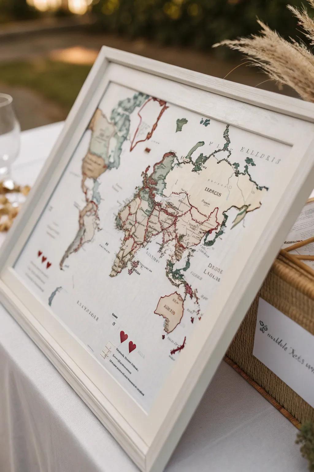 Craft a personal journey: Customized Map Art for your special moments together.