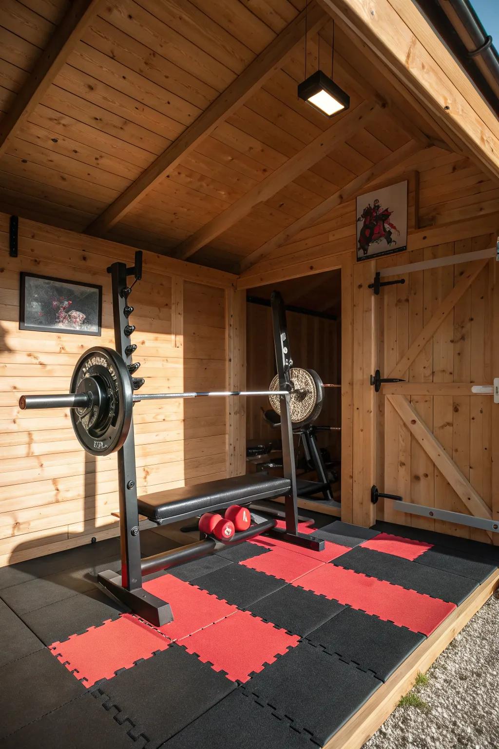 Transform your shed into the ultimate personal gym sanctuary.