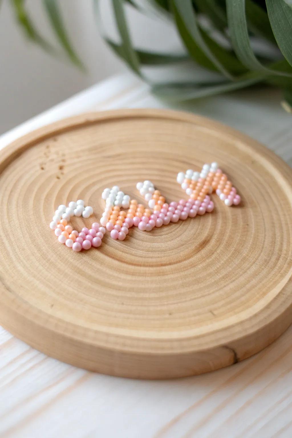 Find your inner peace with this charming perler bead 'Calm' design—where simplicity meets serenity.