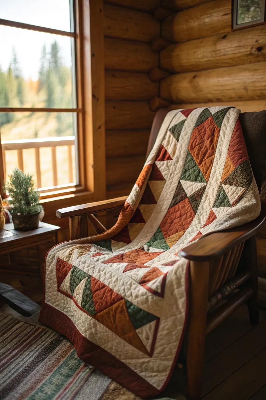 Embrace rustic elegance with a quilt that brings warmth and charm to your home.