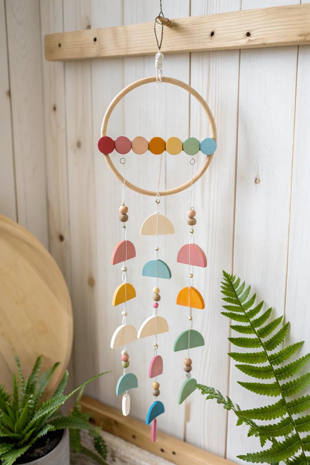 Let the gentle melody of these handcrafted wind chimes bring playful elegance to your space.