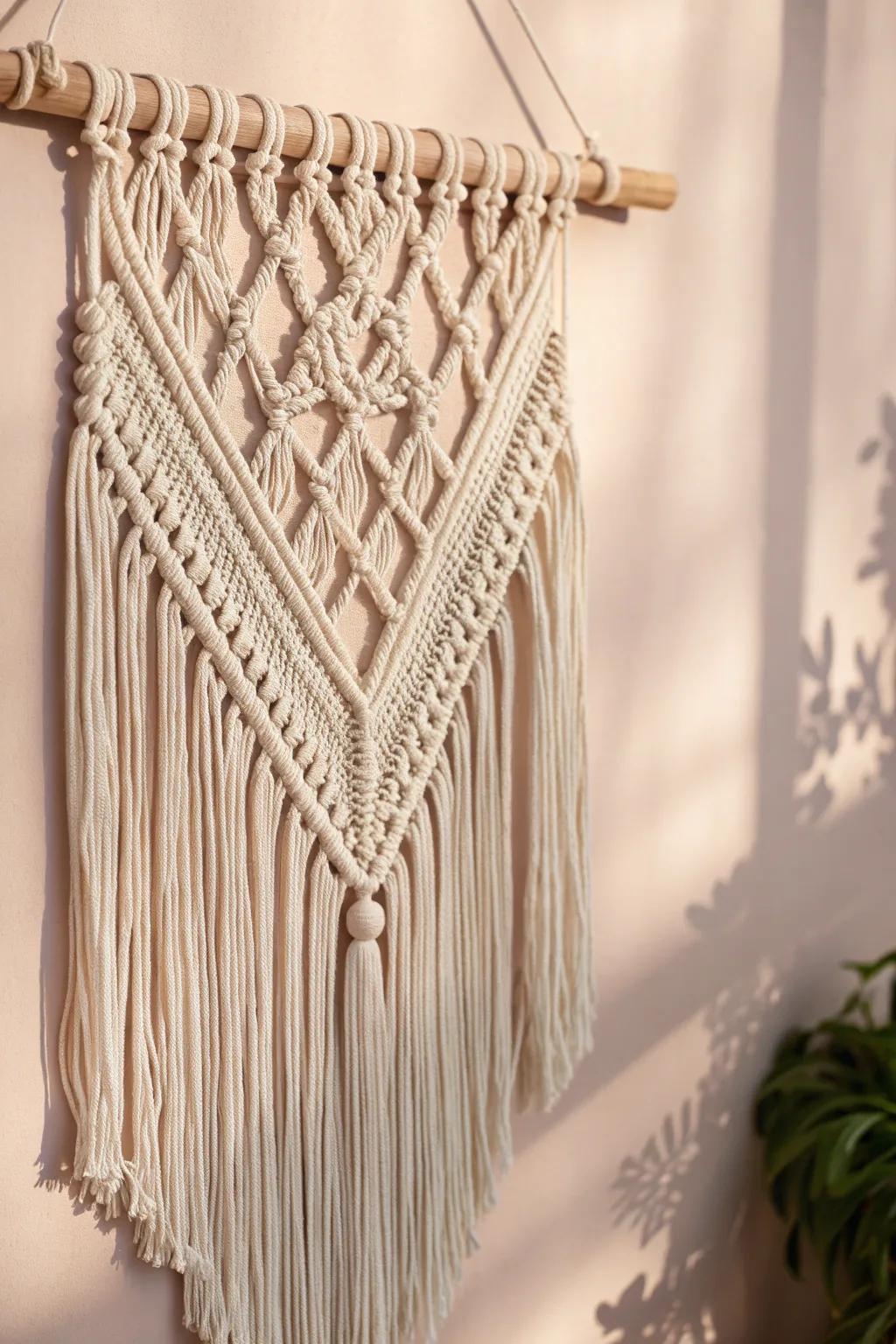 Embrace tranquility with the art of Macramé, where simplicity meets elegance.