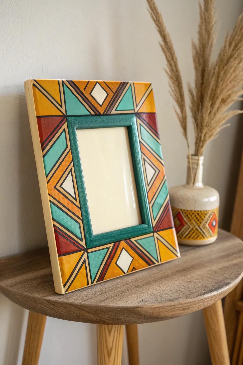Embrace nostalgia with a retro resin frame that brings joy and color to any space.