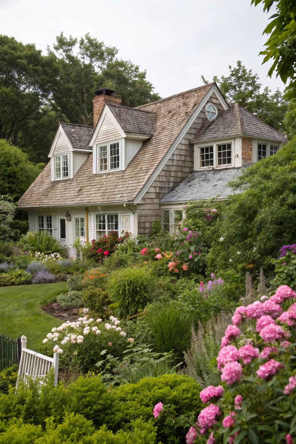 Gable end dormers maximize space and add charm.