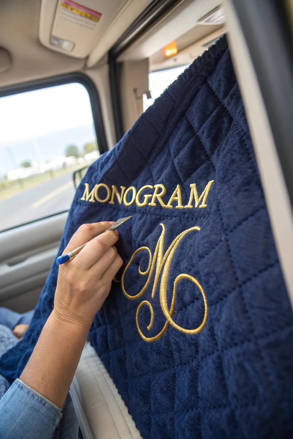 Elevate your RV decor with personalized embroidery, where craftsmanship meets personal touch.