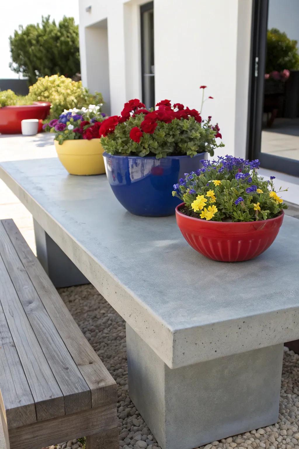 Transform your patio into a vibrant escape with bold color accents!