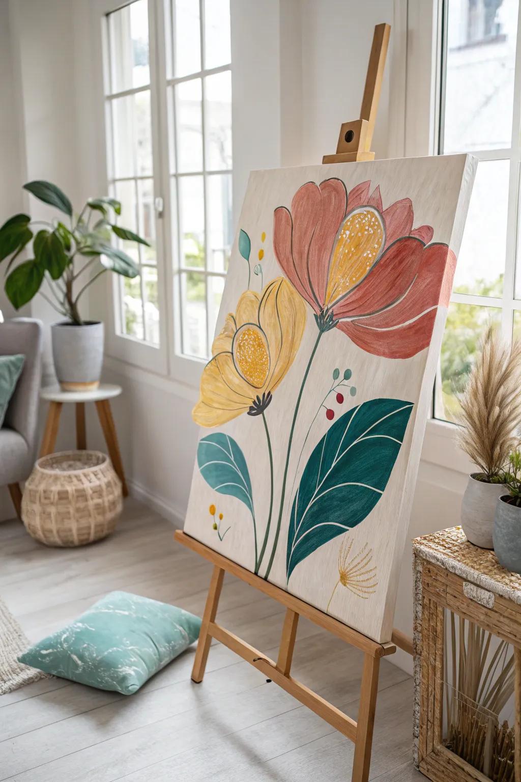 Unleash your creativity with abstract floral art!