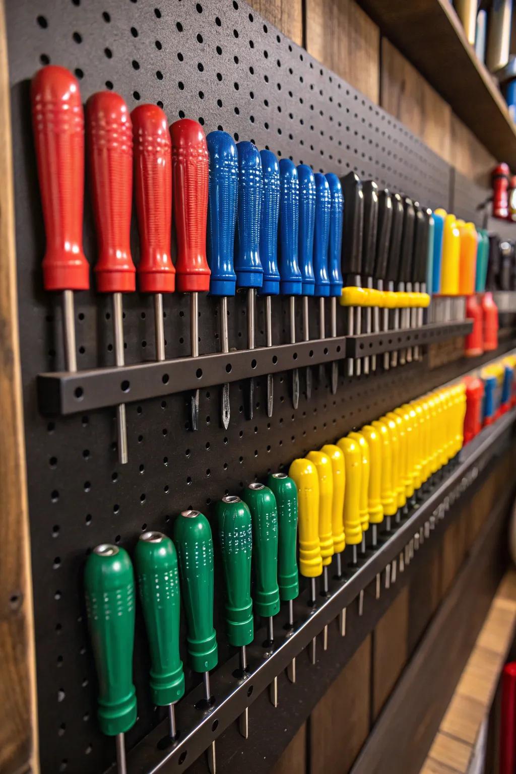 Bring order and style to your workshop with vibrant color-coded tools!