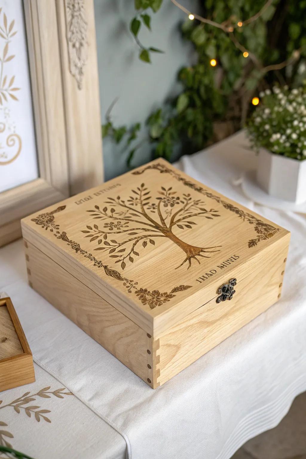 Cherish your roots with a wooden heirloom that tells your family's unique story.