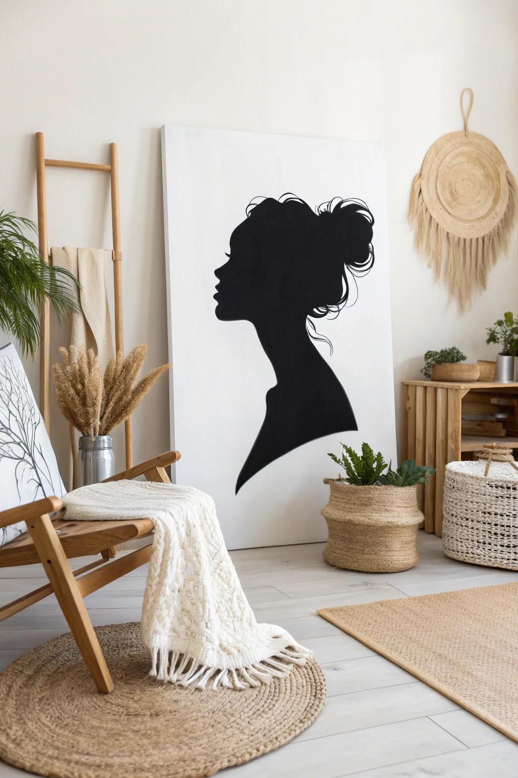 Embrace modern elegance with minimalist silhouettes on a pristine canvas.