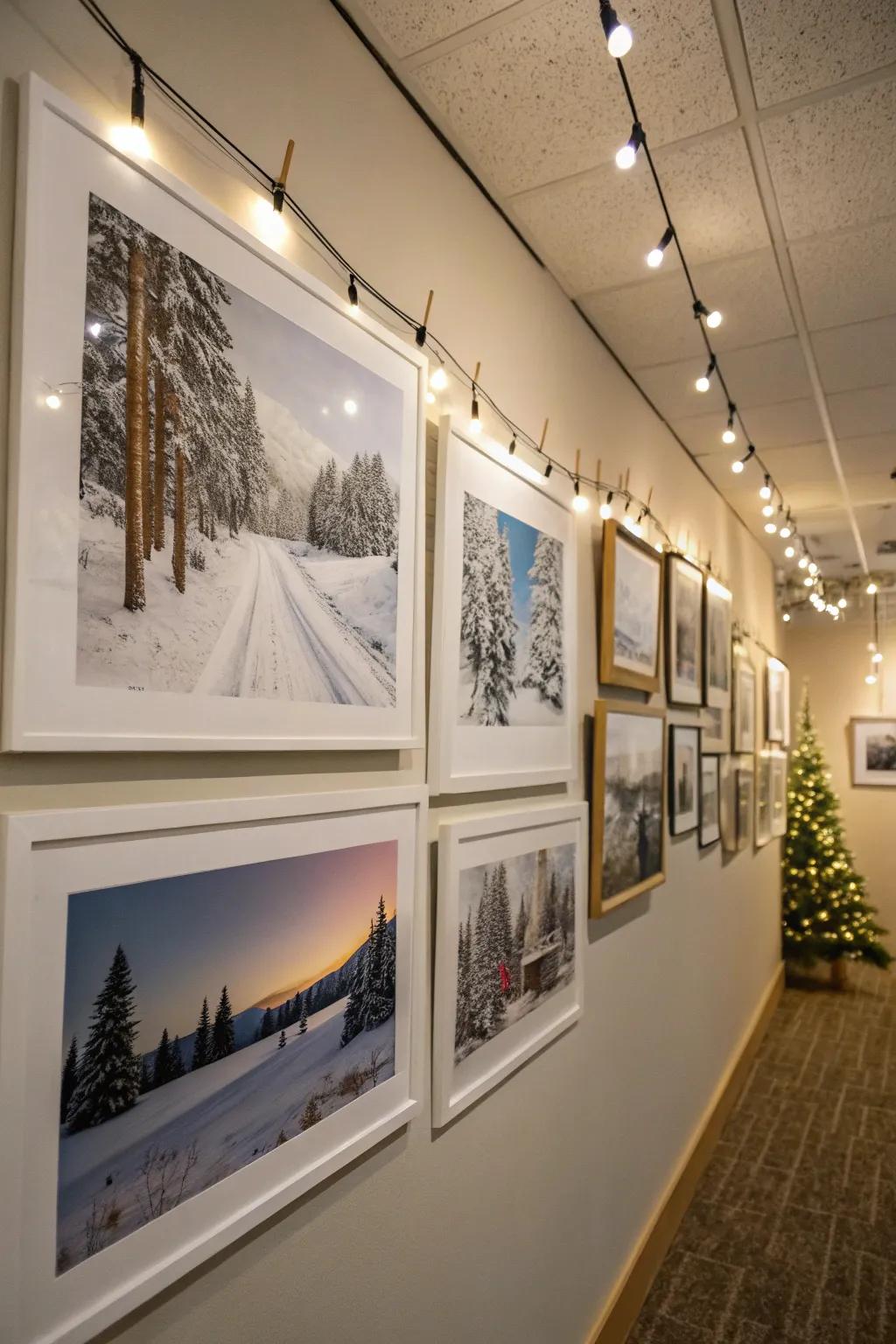 Celebrate the season with a curated winter art display.