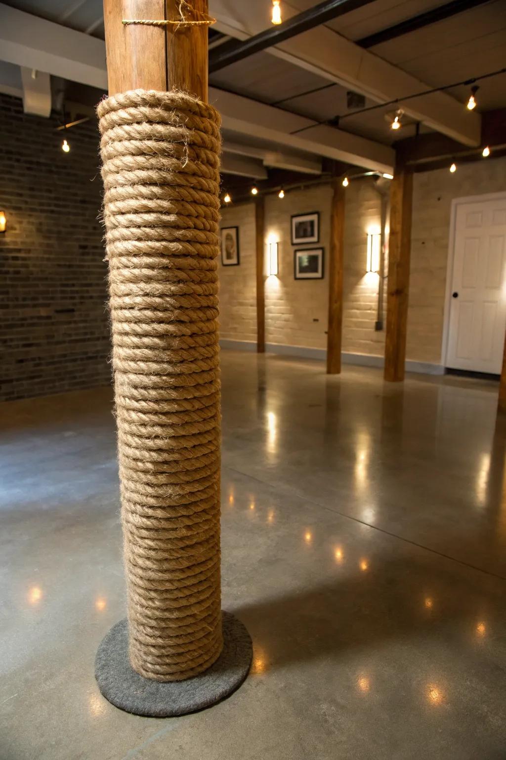 Elevate your space with the earthy elegance of natural fiber wraps.