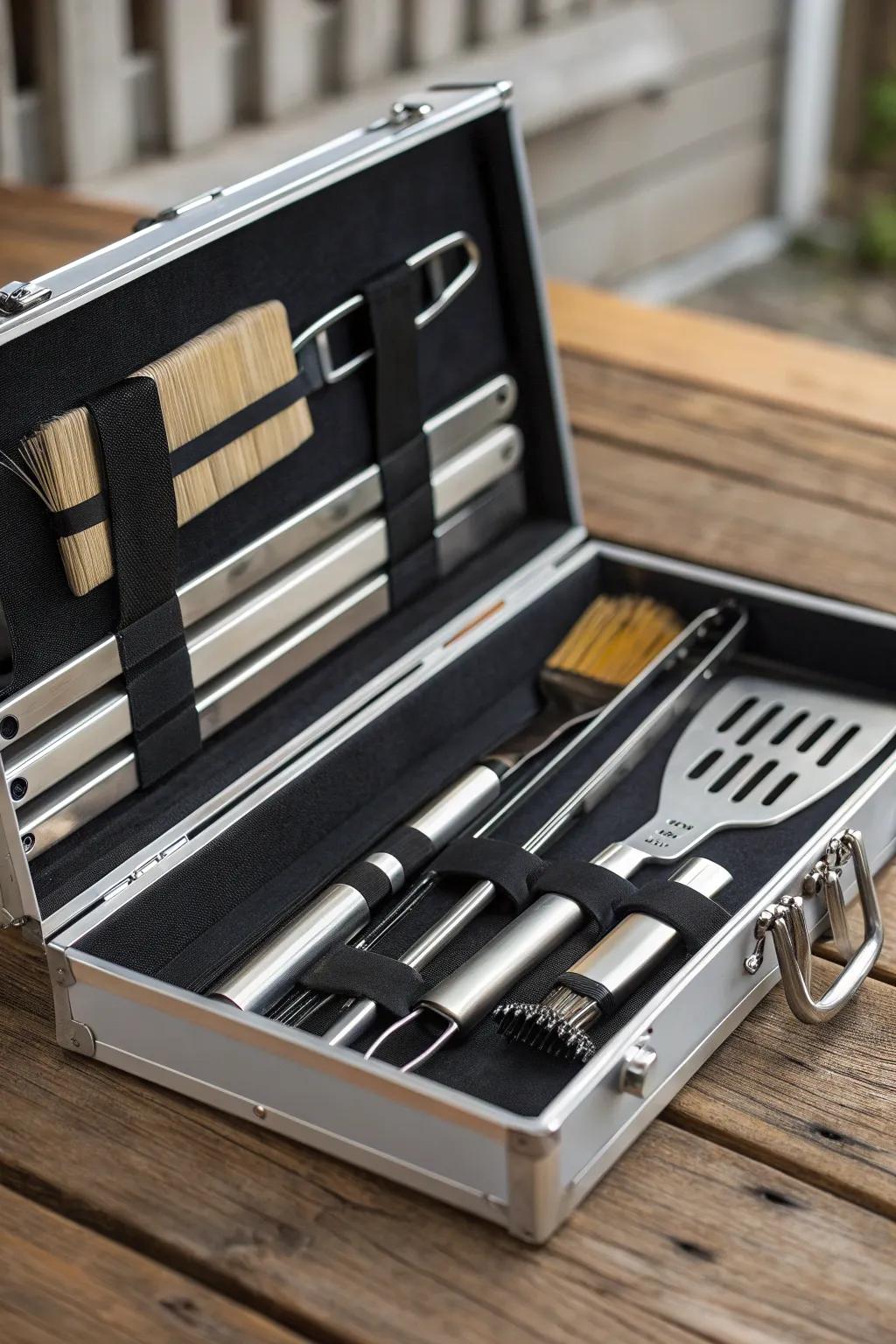 Elevate your BBQ game with the ultimate organization solution. 🔥 #BBQStorage #GrillMaster