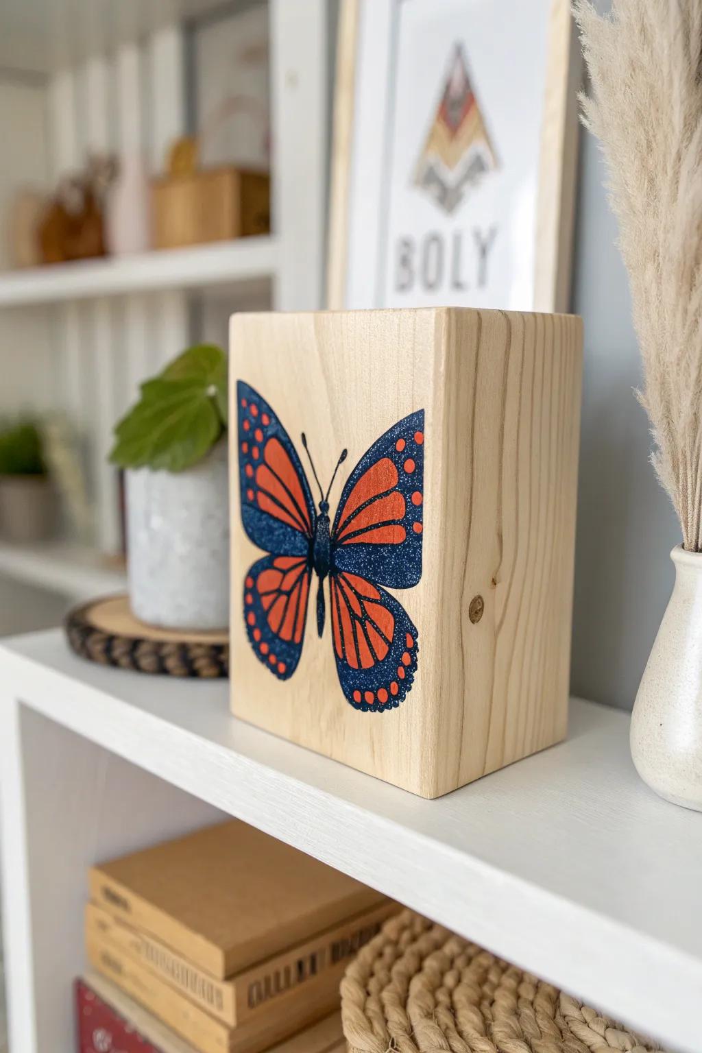 Add a whimsical touch to your bookshelf with these beautifully crafted butterfly bookends!