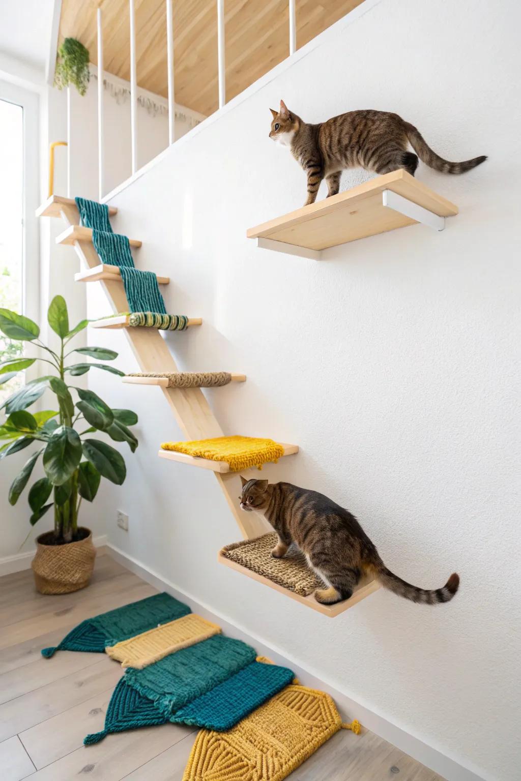 Elevate your cat's playtime with custom paths that combine style and adventure.