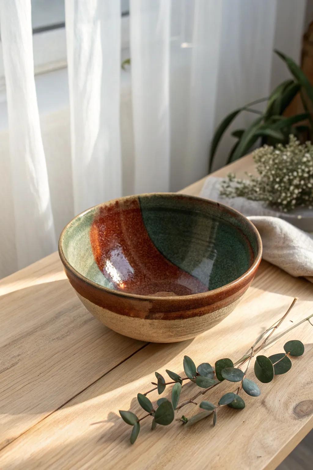 Embrace nature with this stunning eco-friendly ceramic bowl, where simplicity meets sustainability.