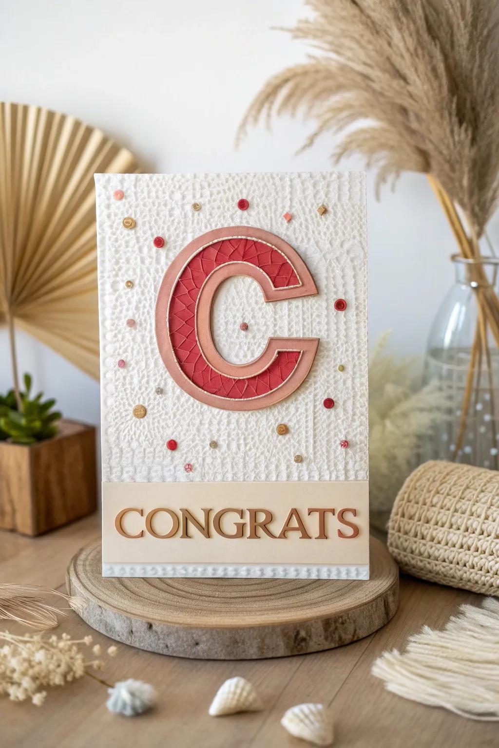 Celebrate with Style: A Beautifully Crafted 3D Congrats Poster