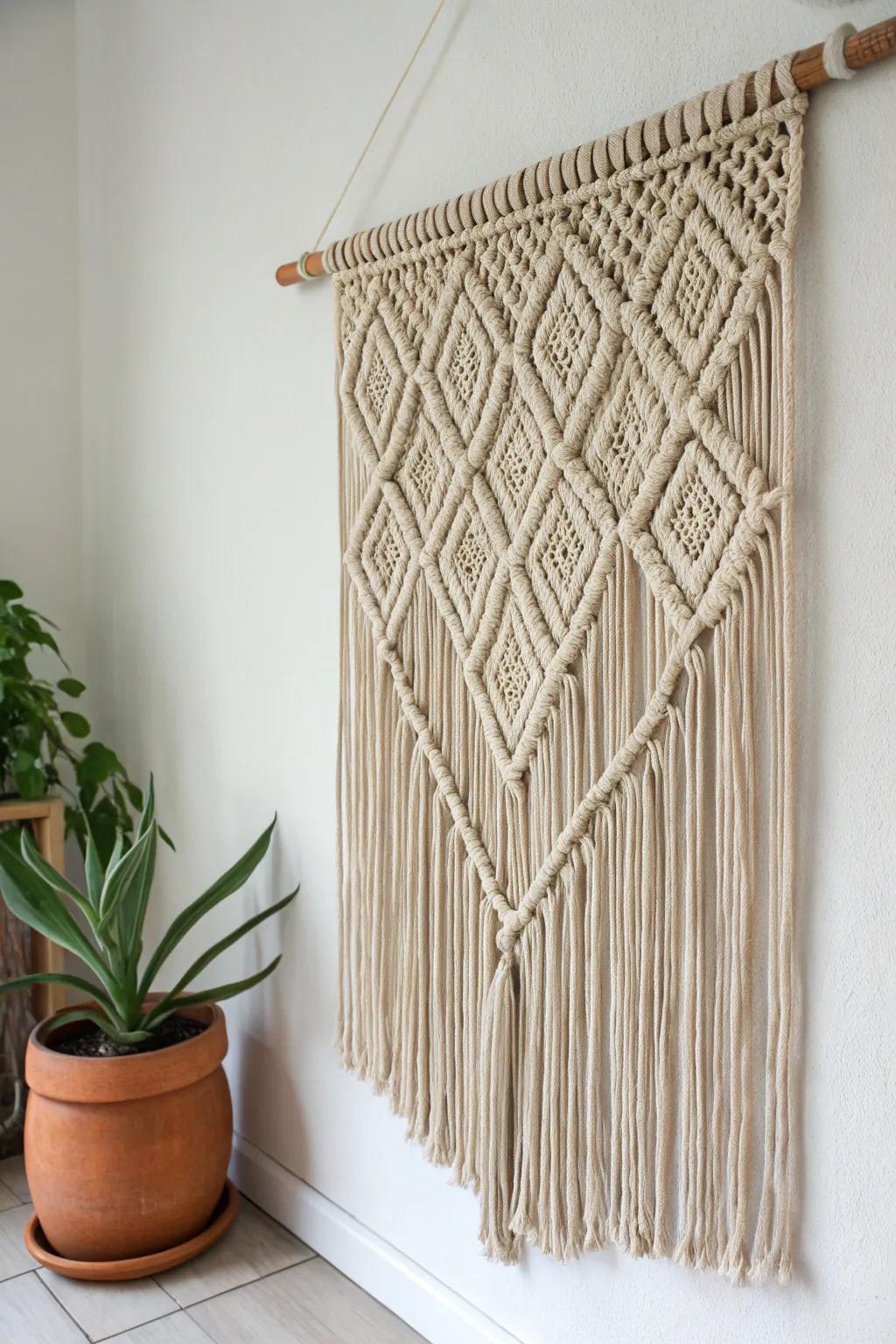 Transform your space with handcrafted macramé art that blends minimalist elegance with boho charm.