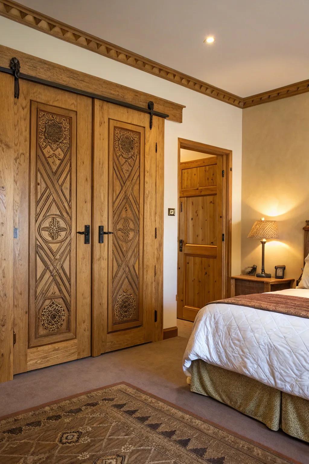 Wooden doors bring warmth and natural beauty to any room.