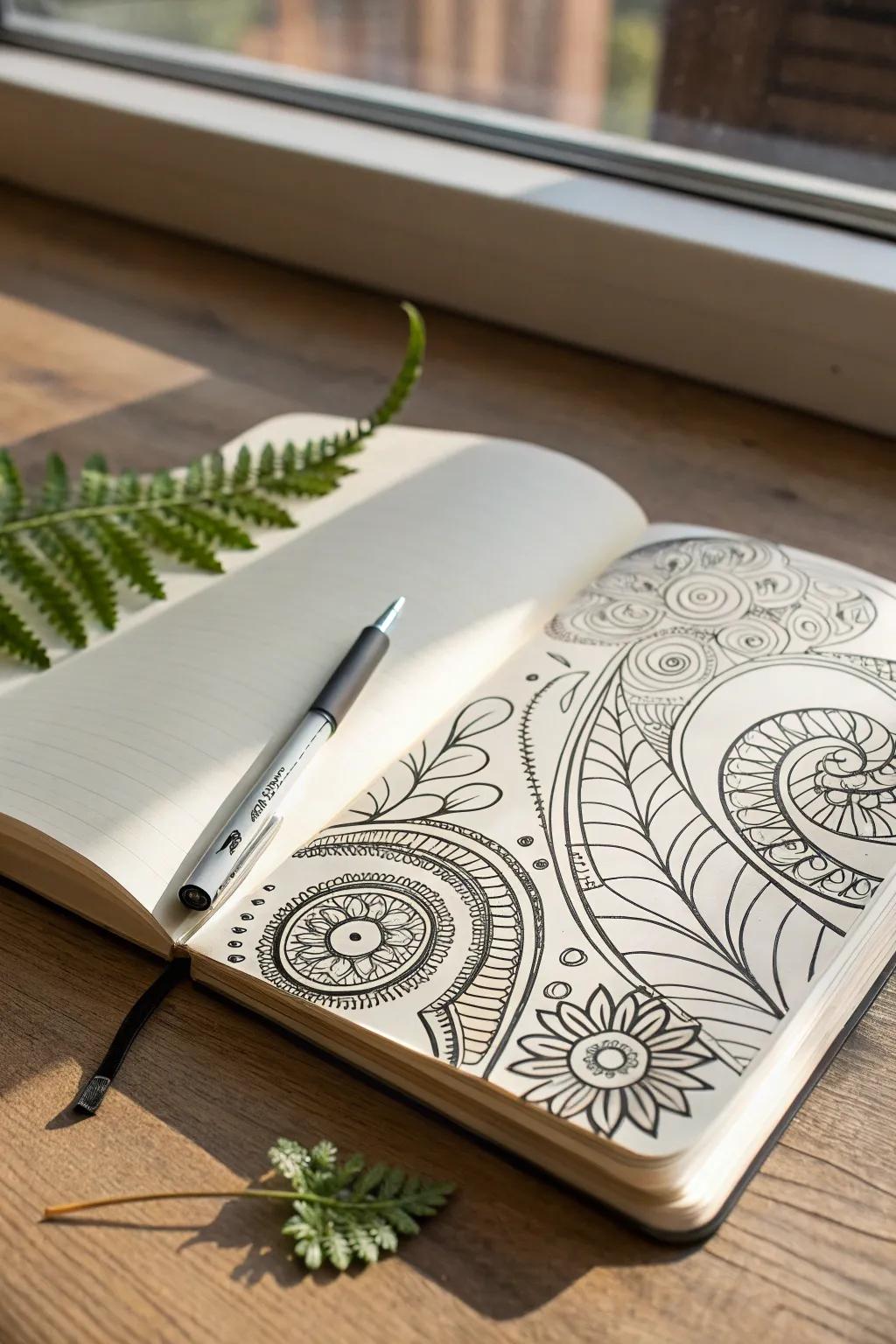 Unwind and let your creativity flow with mesmerizing zen doodles. #ArtisticEscape #ZenDoodles #MinimalistBoho