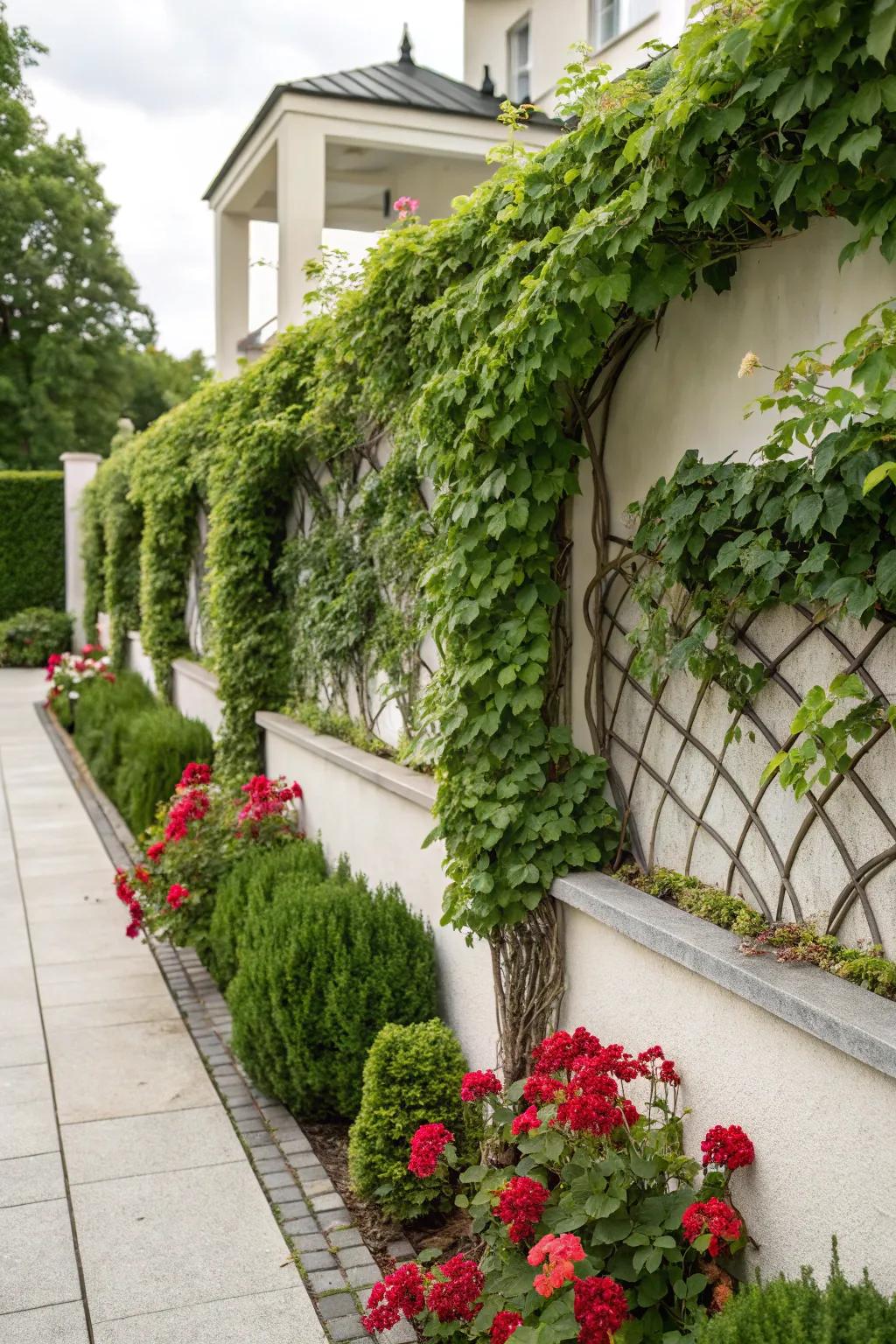 Embrace the elegance of nature with a living fence that blends privacy with beauty.
