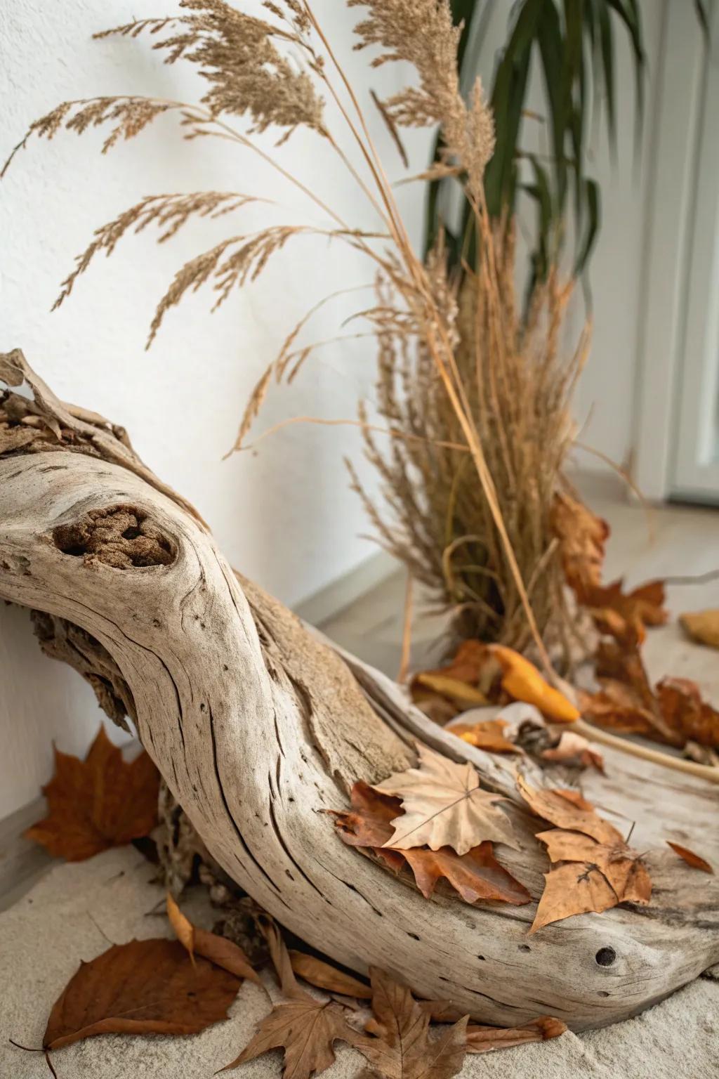 Embrace nature's artistry with this serene and striking mixed media creation.