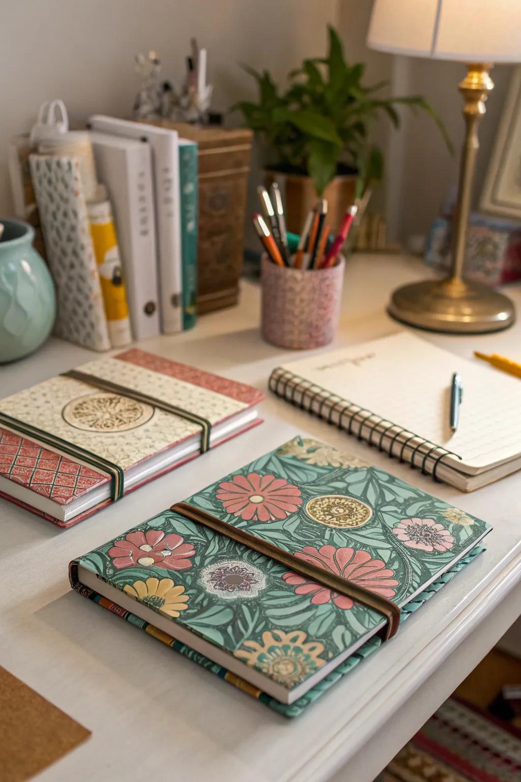 Personalized journals, a thoughtful and reflective favor for baptism guests.