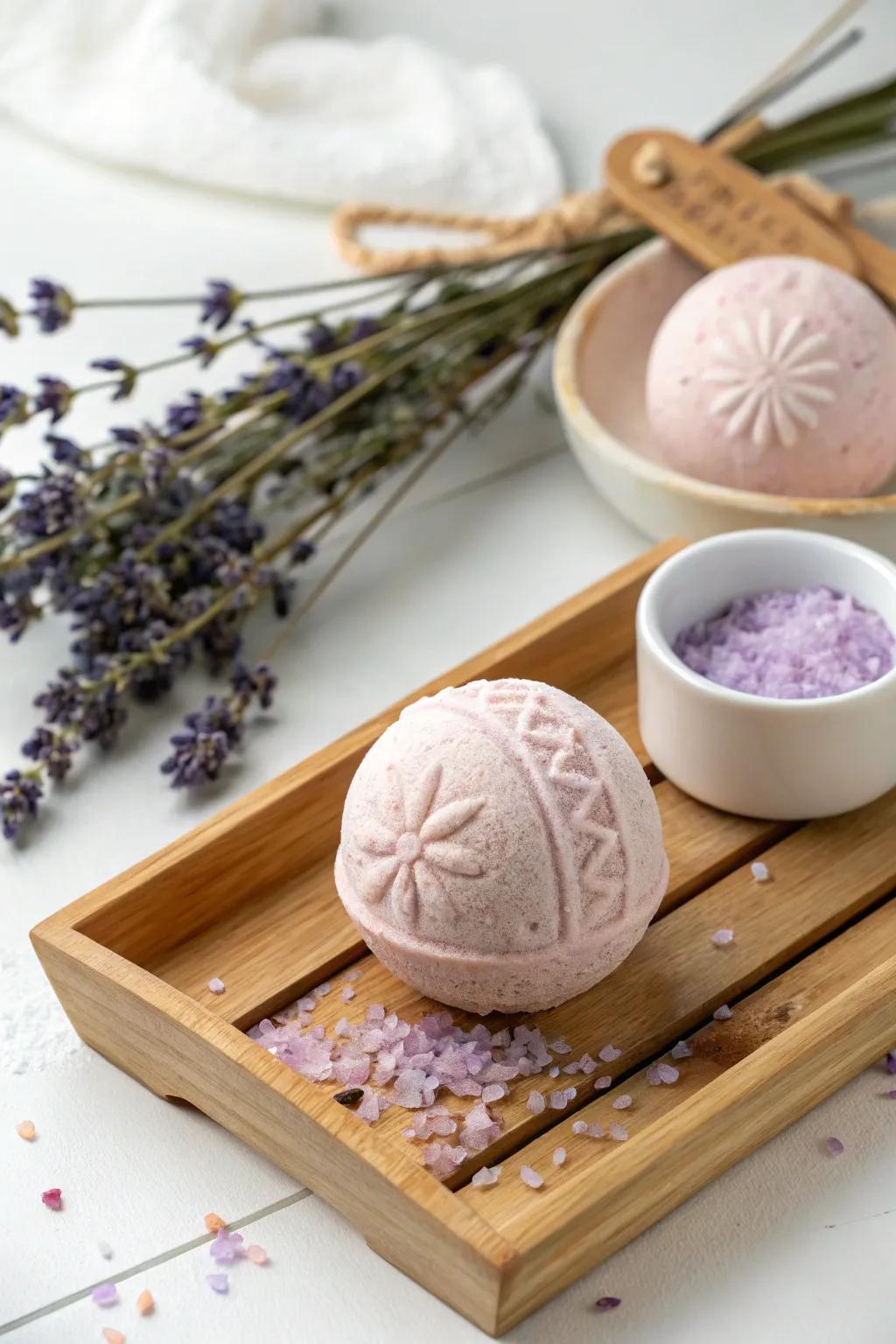 Indulge in serenity with handcrafted bath bombs, the perfect blend of simplicity and elegance for your quince party favors.