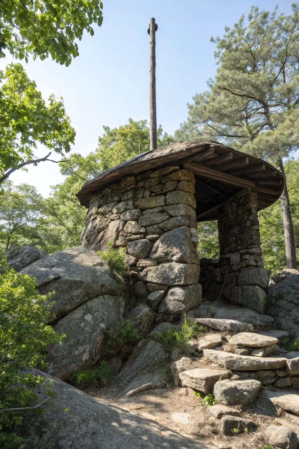 Embrace the wild with a Rocky Ridge Pole shelter—where rugged elegance meets nature's beauty.