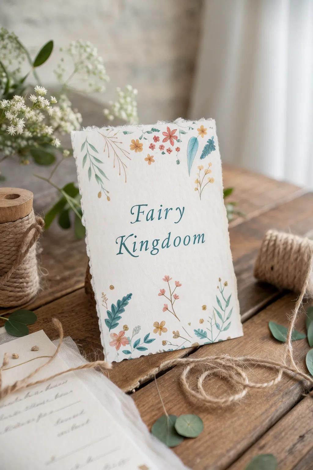 Step into a world of dreams with this enchanting Fairy Kingdom invitation.