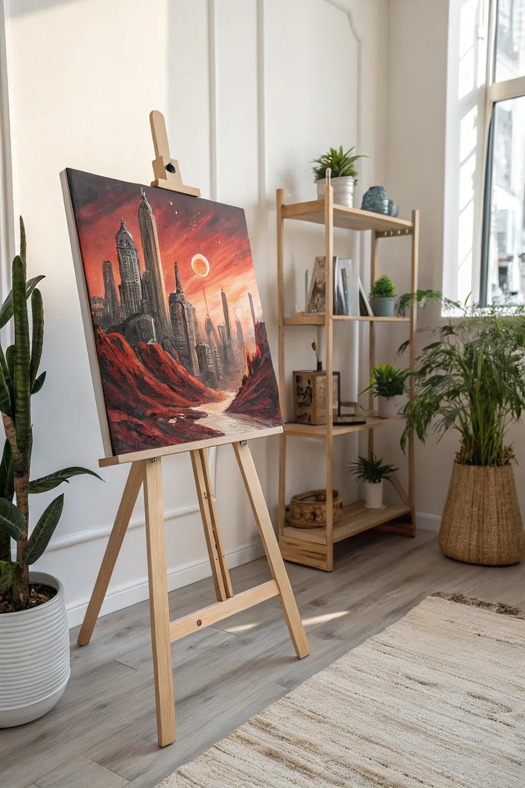 Explore the magic of time travel through art: where the future meets the past in vibrant harmony.
