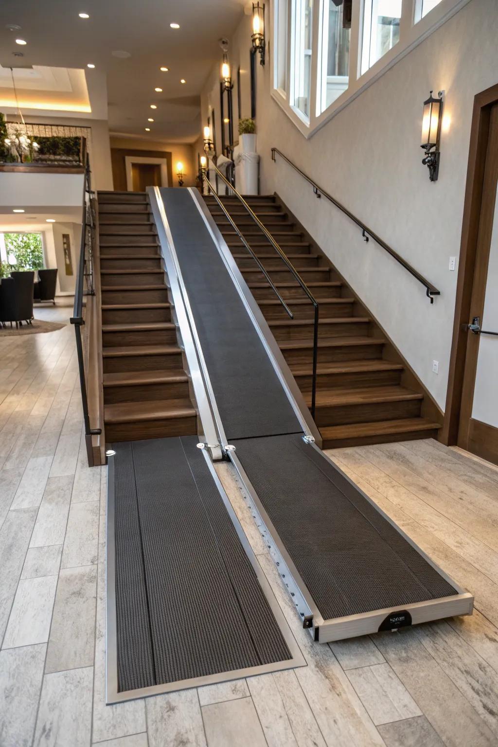 Elevate your space with stylish adjustable floor ramps—where functionality meets modern design.