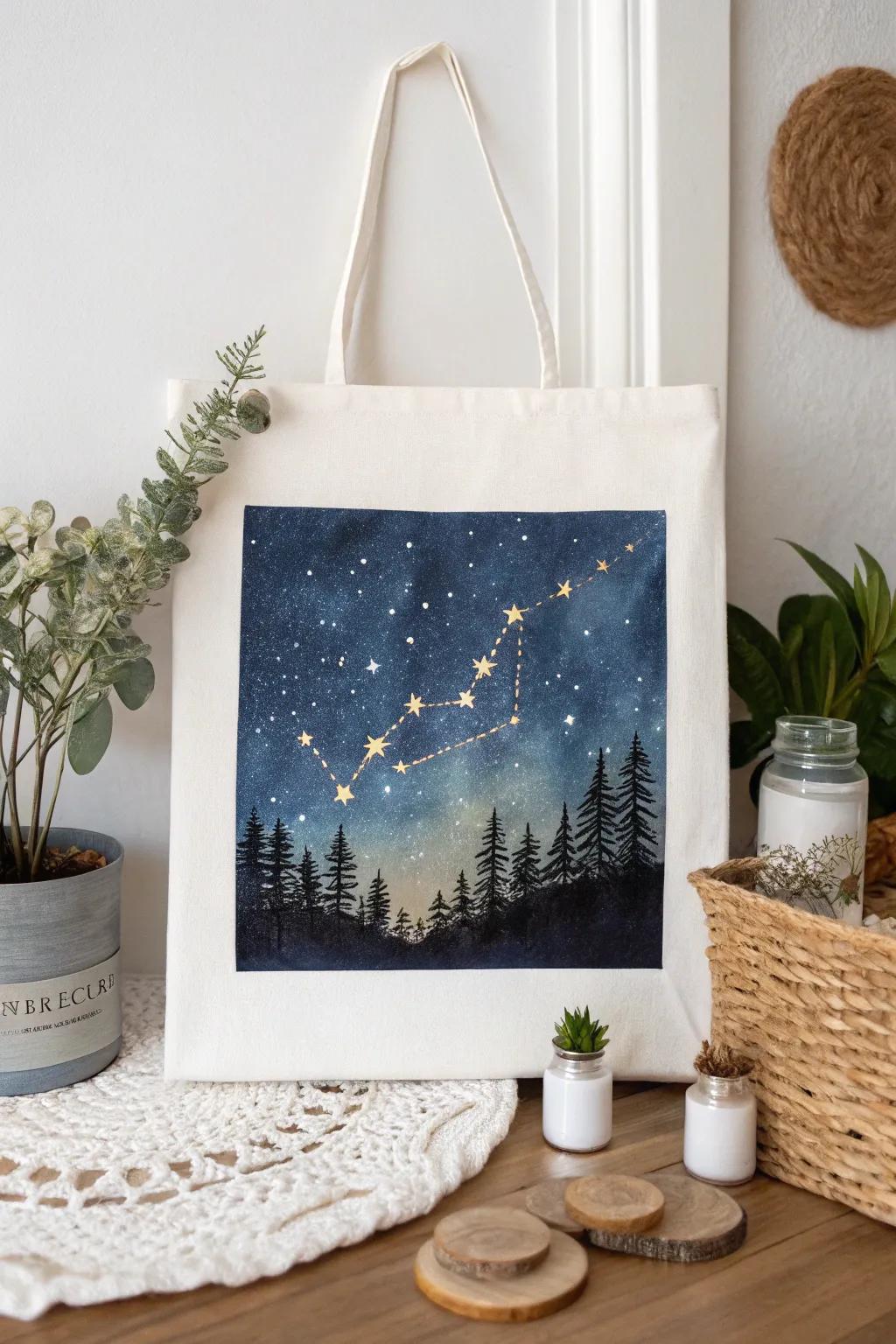 Bring the cosmos into your home with this enchanting starry night canvas. ✨