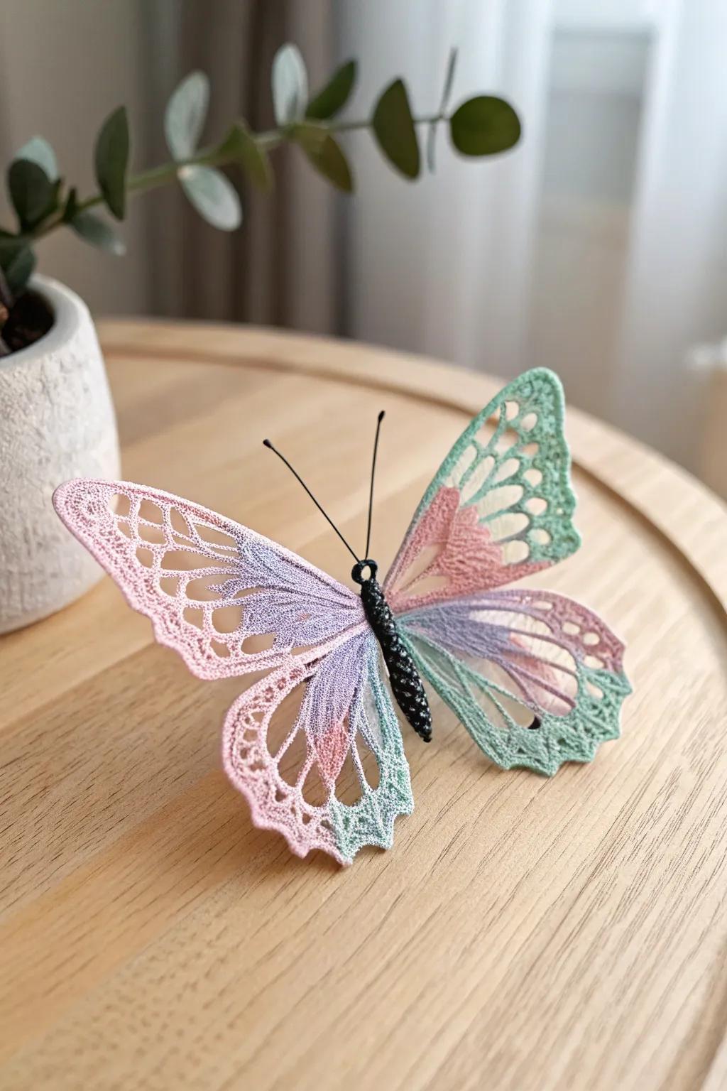 Bring nature indoors with a beautifully crafted 3D pen butterfly. Perfect for minimalist spaces with a touch of Boho charm.