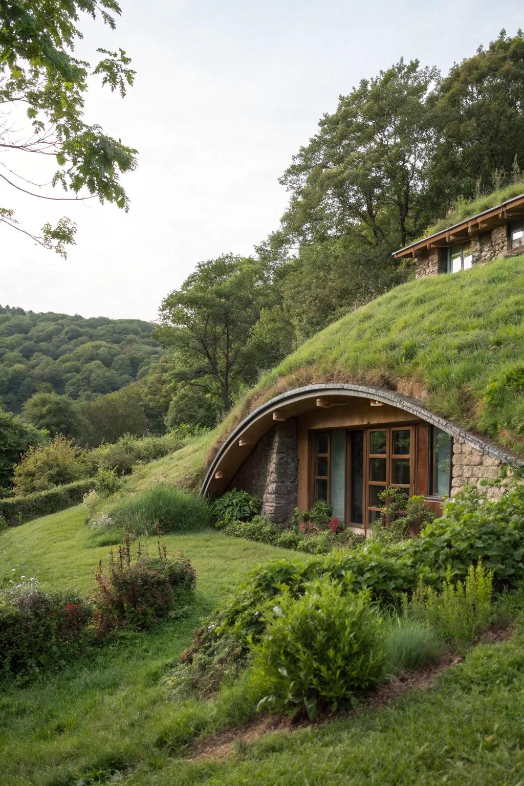 Earth-sheltered homes offer energy efficiency and harmony with nature.
