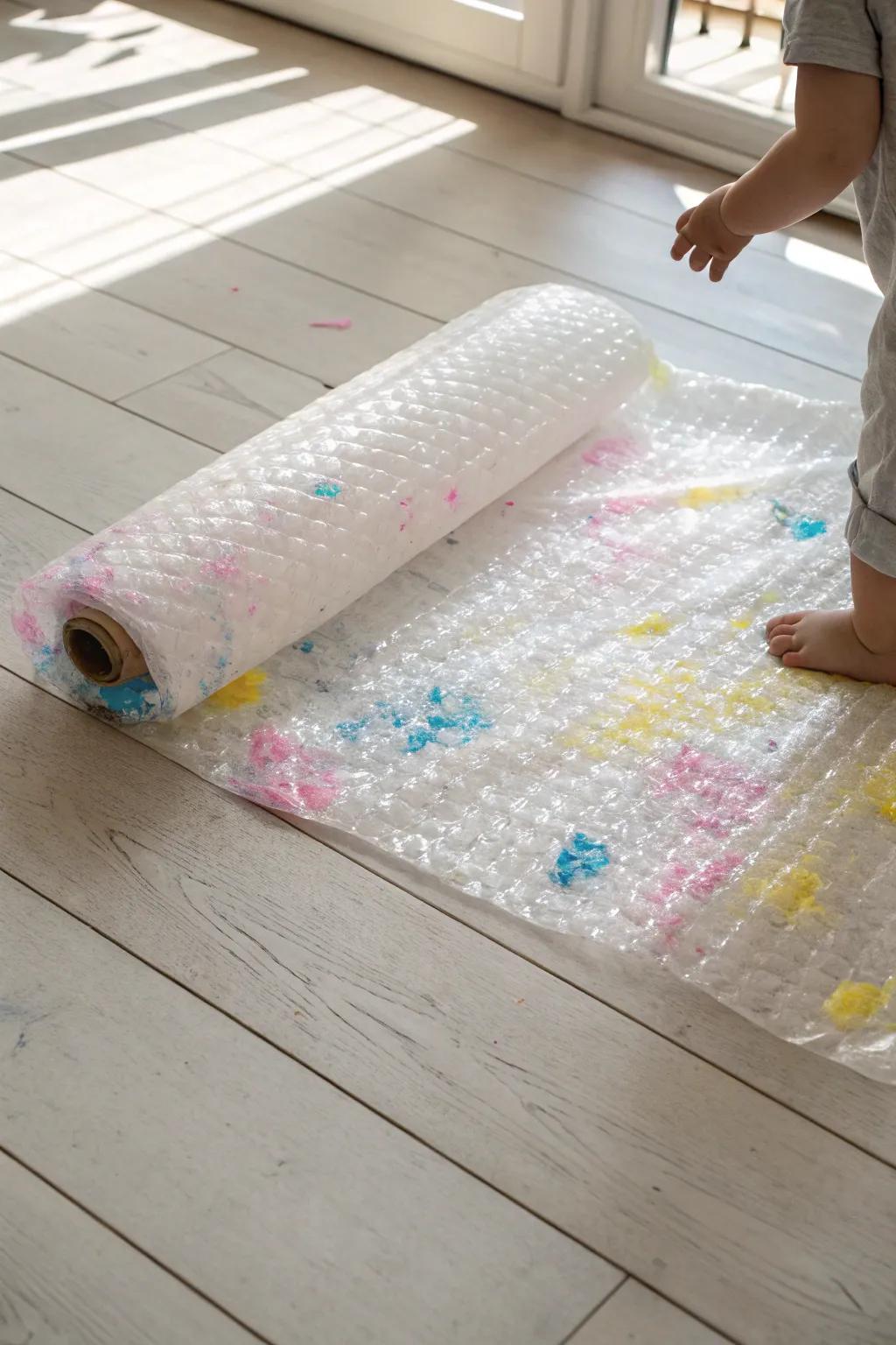 Let creativity bubble up with this playful and colorful toddler art project!