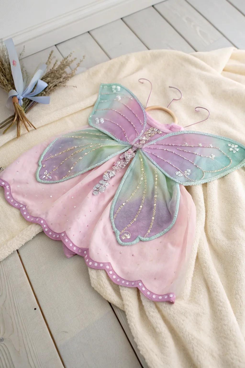 Watch your little one transform into a fluttering butterfly with this enchanting costume.
