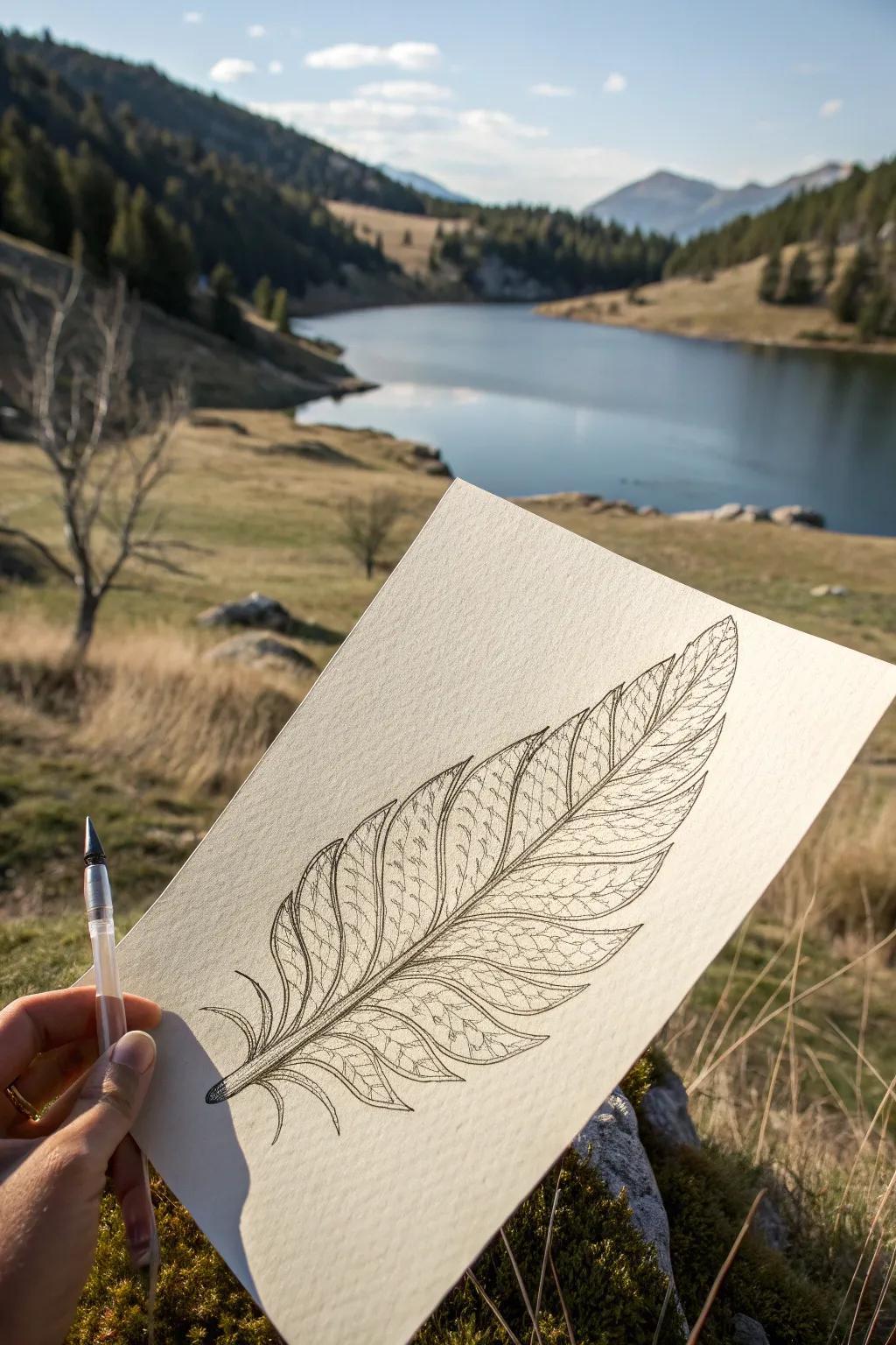 Discover the hidden landscape within nature's canvas—a leaf that tells a story.