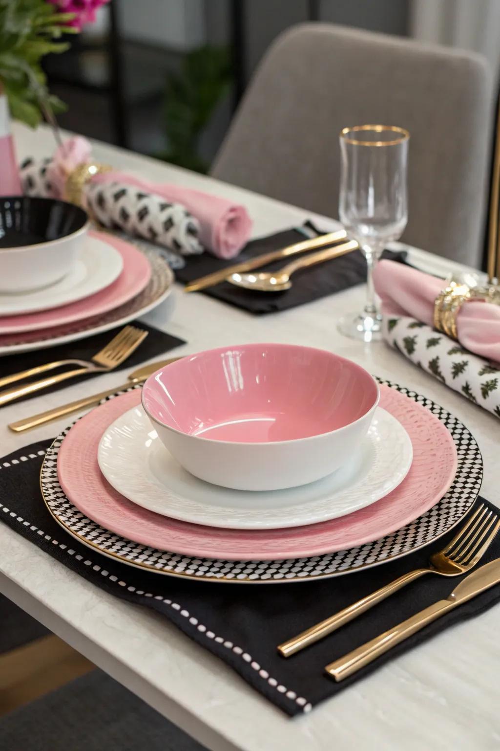 A sophisticated table setting perfect for a stylish party.