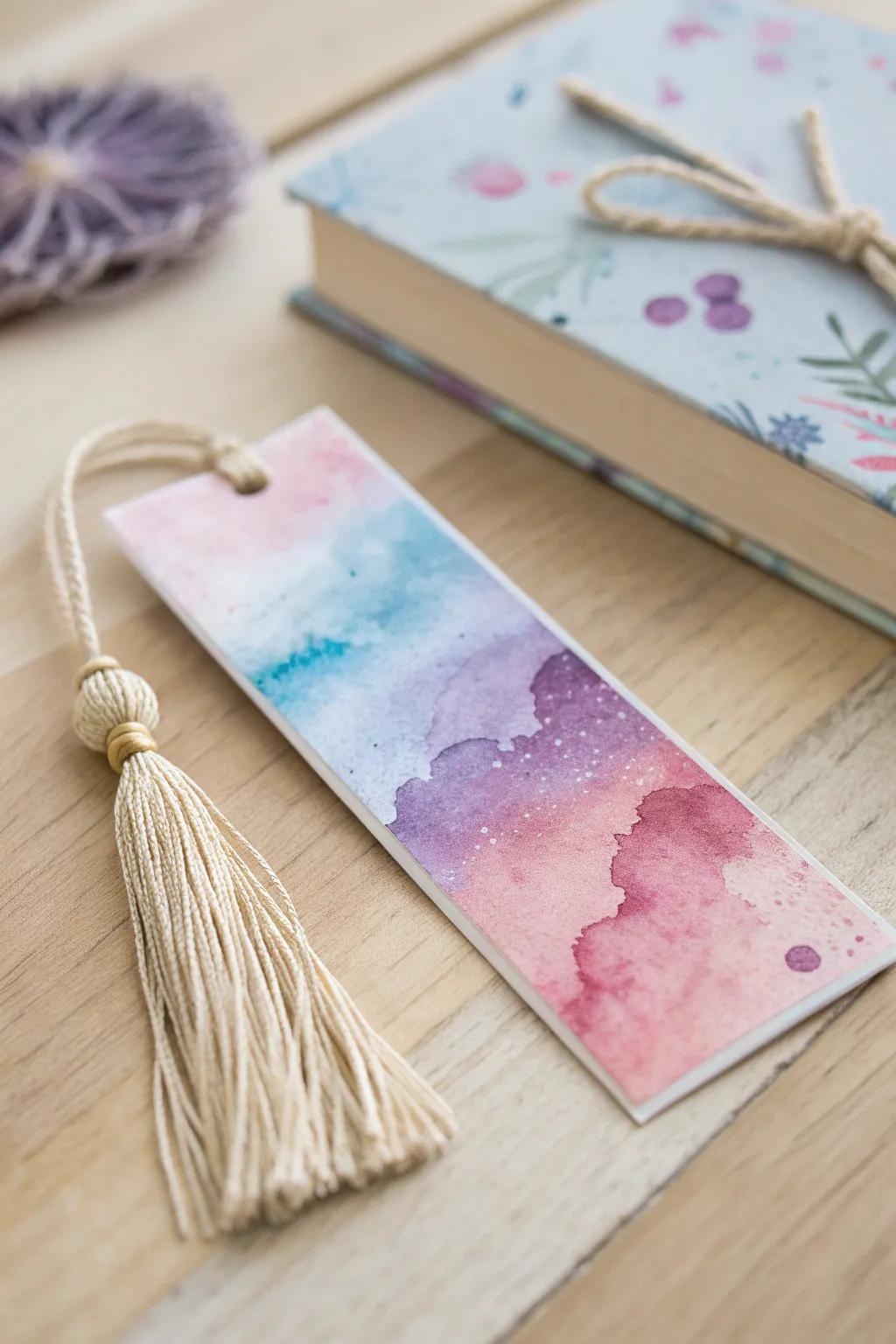 Discover the beauty of handcrafted watercolor bookmarks that double as mini art pieces.