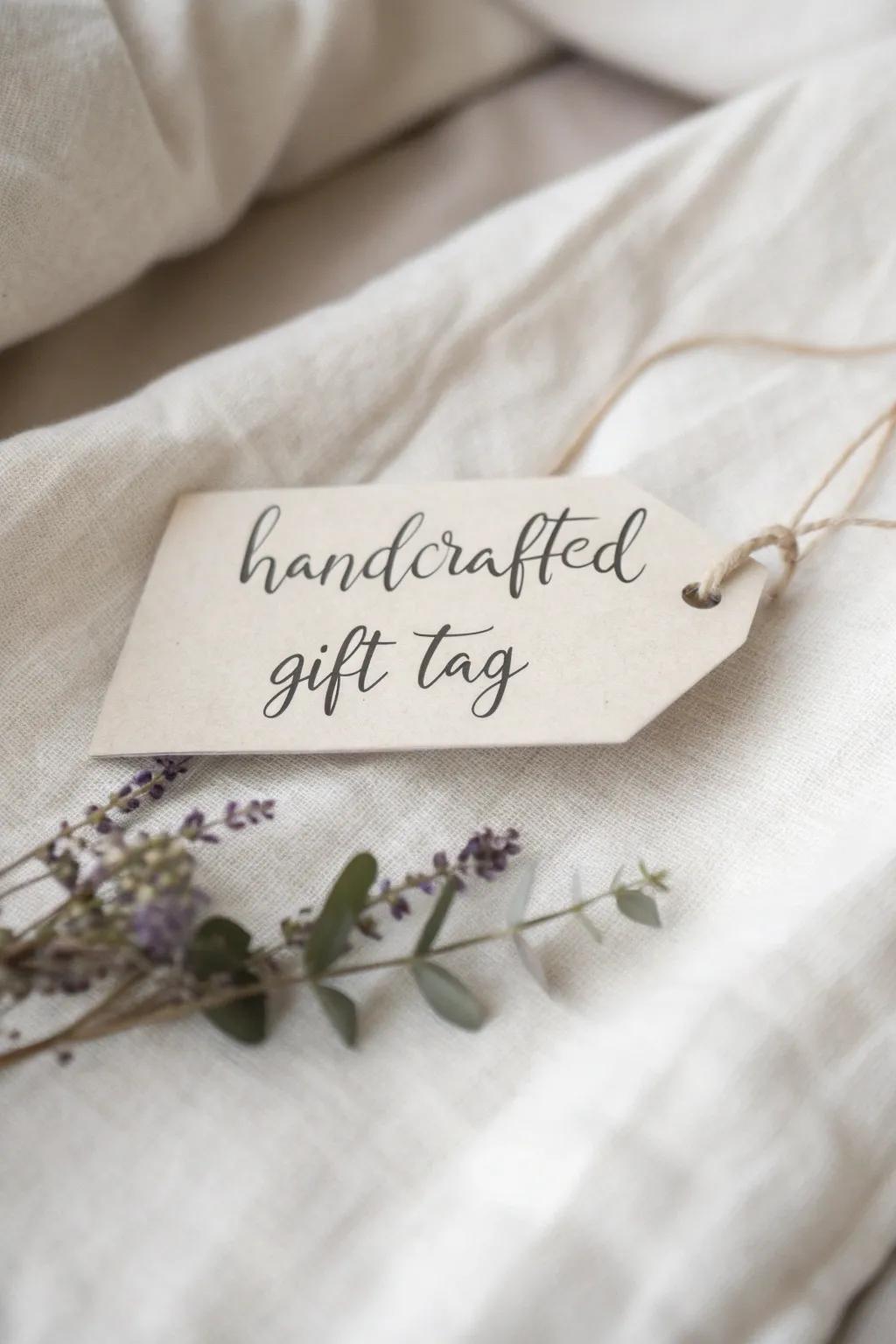 Elevate your gifts with personalized elegance. Discover the art of handcrafted gift tags.