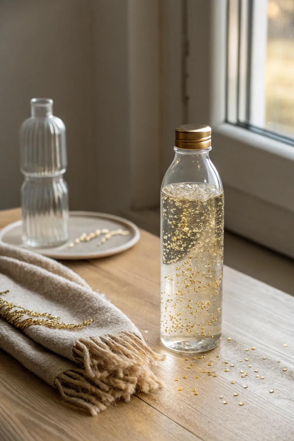 Find your calm with this enchanting sensory bottle; a simple shake is all it takes to relax.