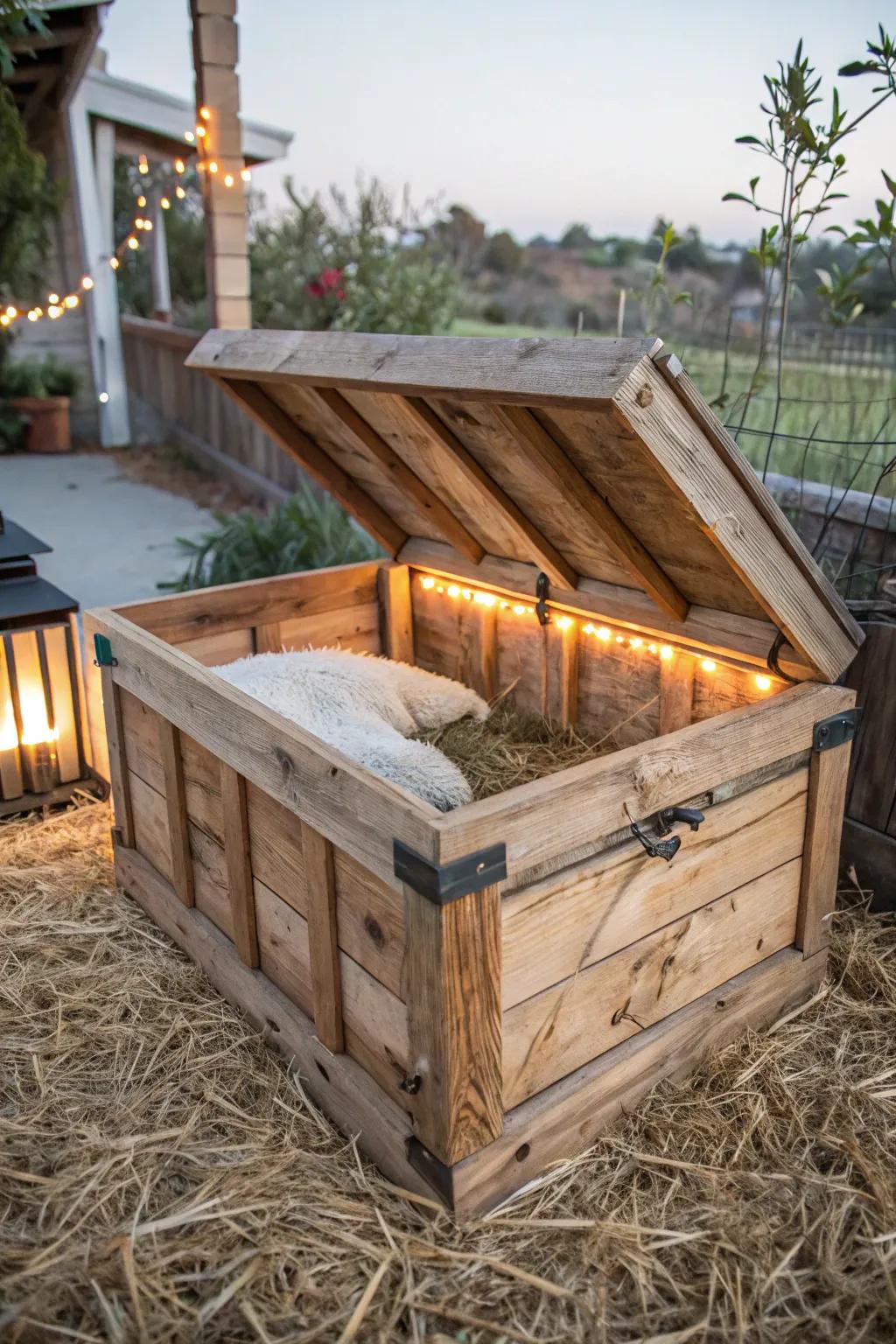 Upcycle with style: Craft your own wooden crate brooder for a rustic and eco-friendly chick haven.