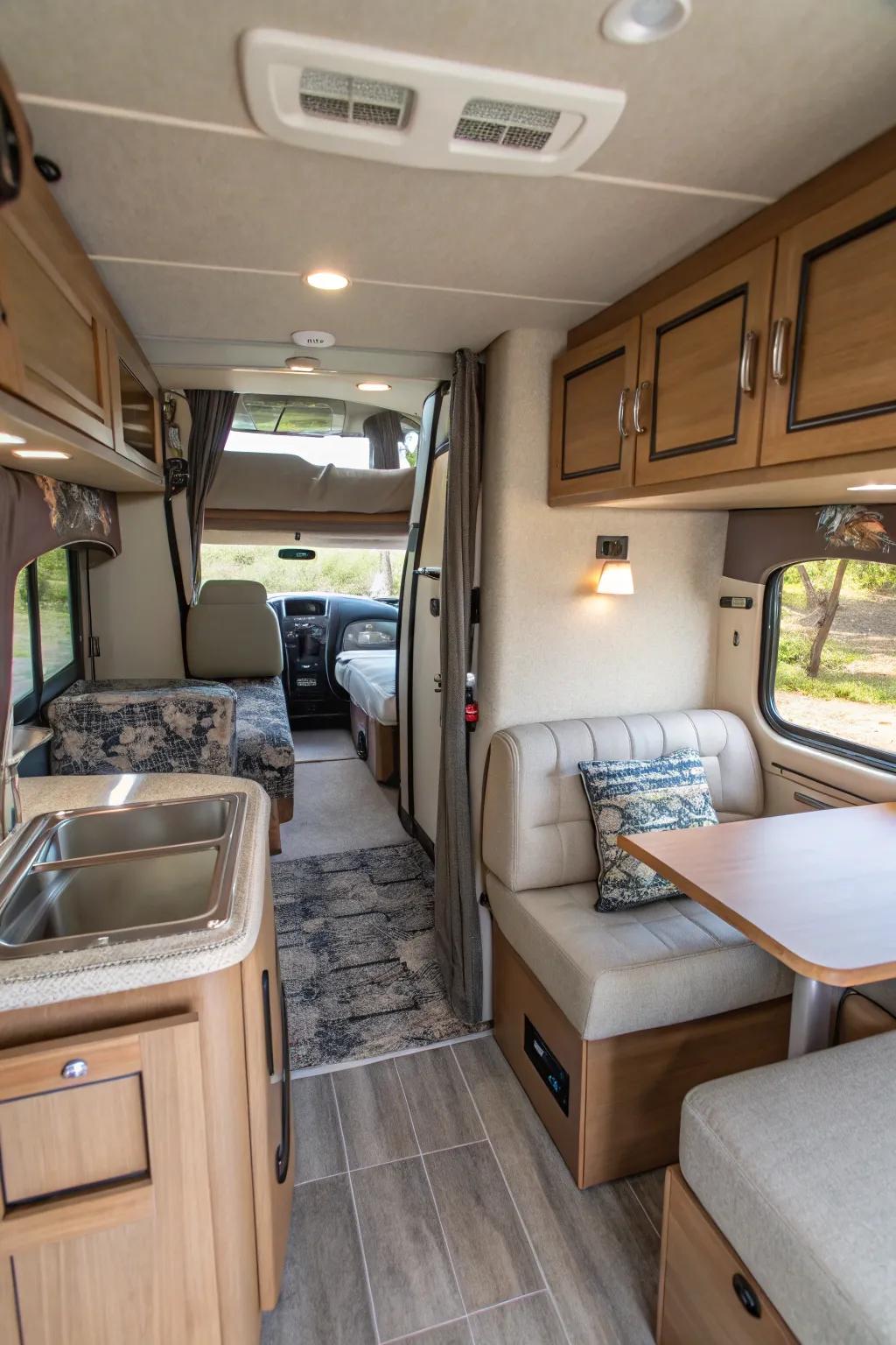 Smart space optimization creates a more functional RV.