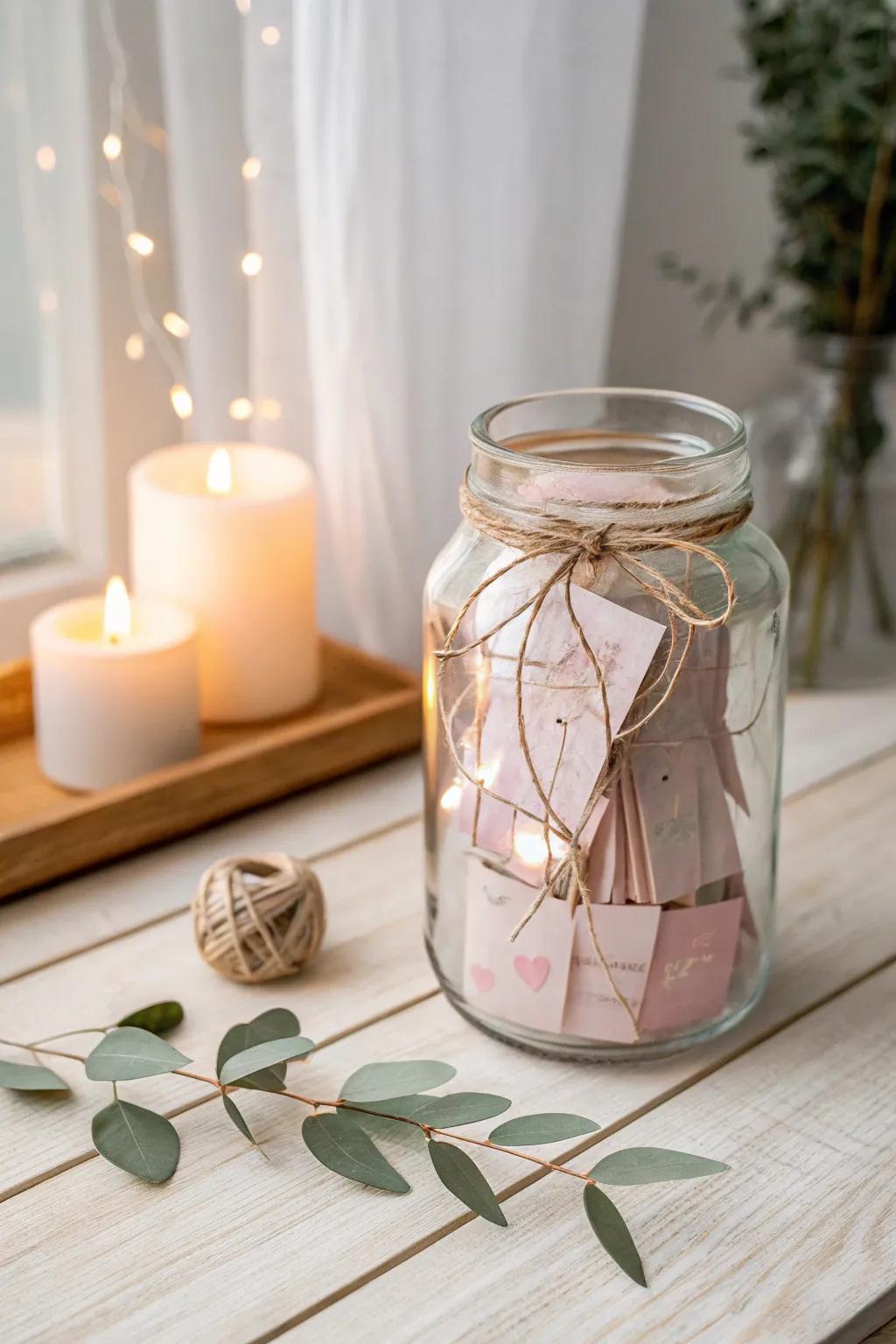 Capture memories in a jar: A heartfelt gift of shared moments and future wisdom.