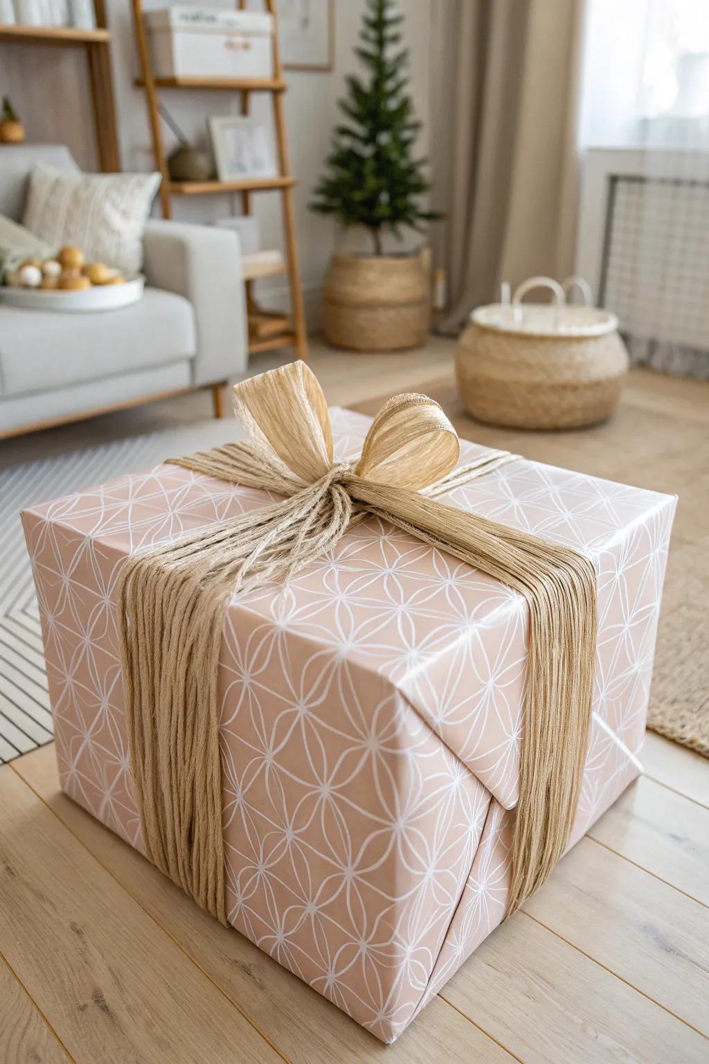 Wrap yourself in festive elegance with this DIY gift box costume, perfect for a minimalist holiday look!
