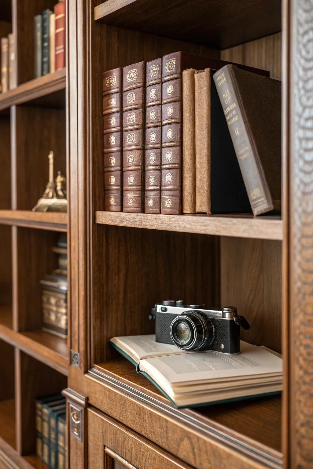 Master the art of subtle surveillance with a hidden camera nestled among your favorite reads.