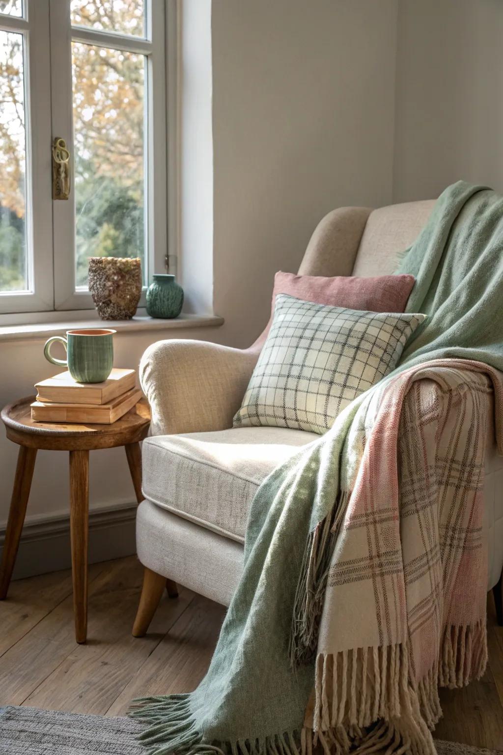 Transform your living space into a sanctuary of warmth and style with layered textiles and cozy textures.